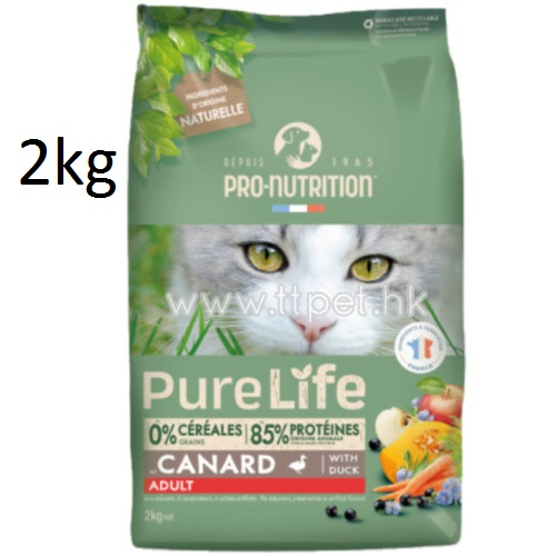 PureLife 成貓配方貓糧 - 鴨肉 2KG