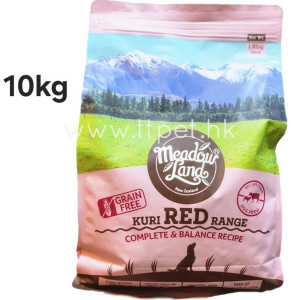 Meadowland 無穀物增肌添活力配方全犬糧 - 紅肉 10KG